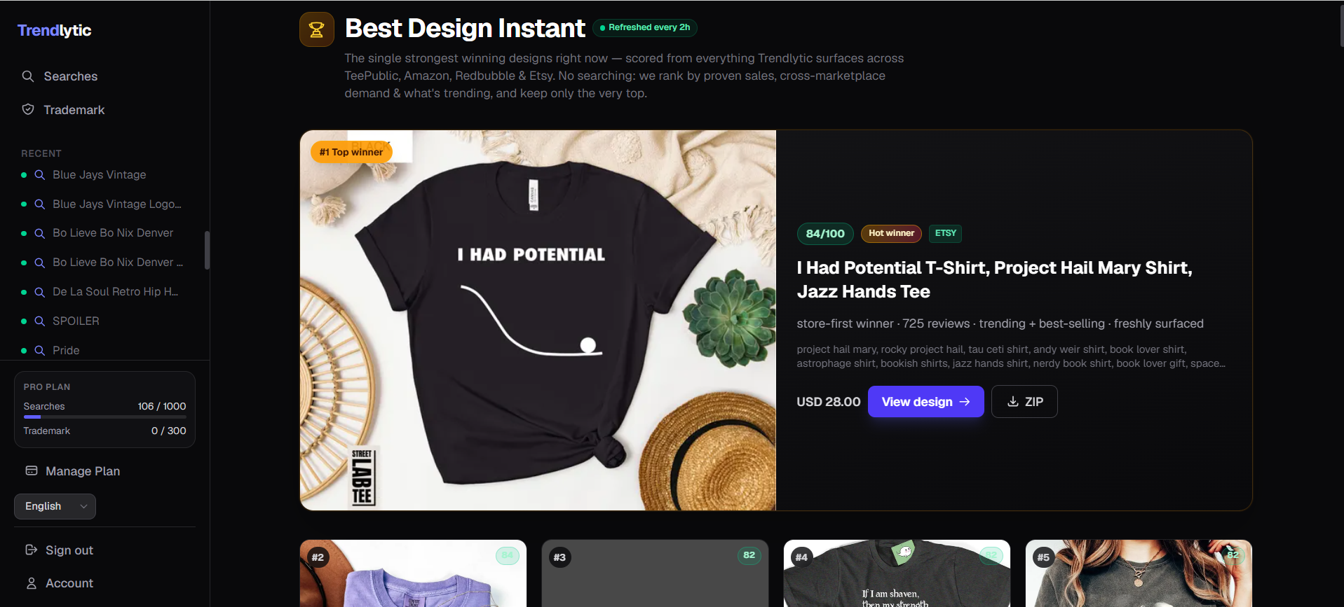 The day's top winning designs, waiting for you